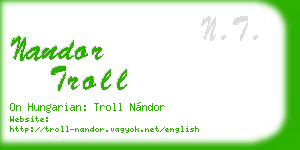 nandor troll business card